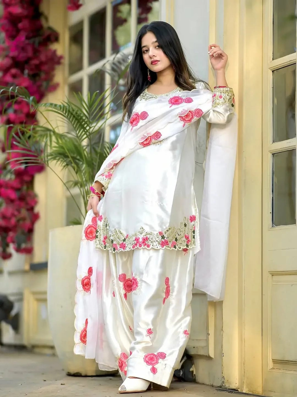 Embroidered Kurta Palazzo